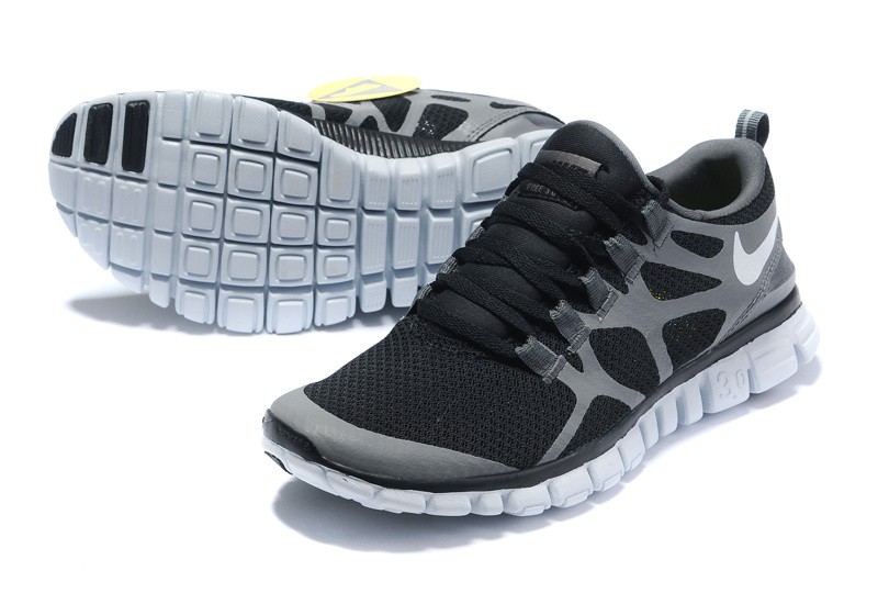 Nike Free 3.0 V3 Mens Shoes black grey white